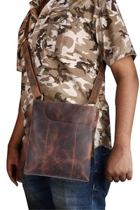 Indian Supplier <b>Small</b> <b>Leather</b> Crossbody <b>Bag</b> Mini Messenger <b>Bag</b> for Phone Wallet and Essentials Storage for Sale - Product Image 4