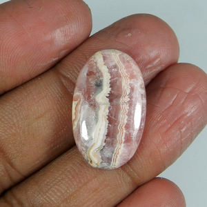 Venta al por mayor 24x14mm cabujón ovalado piedra preciosa roja natural 17,50 Cts Rodocrosita piedra preciosa suelta - Product Image 3