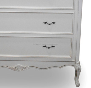 Armoire de rangement en bois acajou, meuble blanc, Style français - Product Image 3