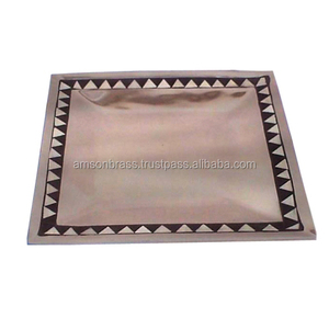 Plateau de service en aluminium écologique, design élégant et moderne, forme rectangulaire, qualité commerciale, passe au lave-vaisselle, pour usage domestique et hôtelier - Product Image 1