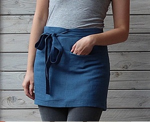 Delantal de Cintura sin Mangas de Poliéster Hilado Resistente con 3 Bolsillos y Lazos Extra Largos para Uso Comercial en Restaurantes y Cocinas - Product Image 3