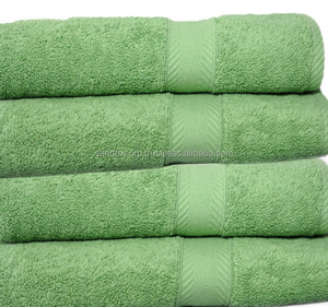 Juegos de toallas de baño de algodón egipcio Toallas de baño de algodón de color sólido Toalla de baño personalizada para mujeres Uso Exportador en India - Product Image 1