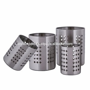 Cutlery Holder with Base Stainless Steel Kitchen <b>Utensil</b> Holder Knife Chopstick Spoon Fork Holder for Home Restaurant - Product Image 5