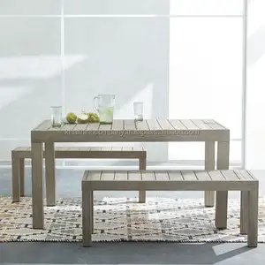 Ensemble de salle à manger d'extérieur avec 6 chaises, meubles de salle à manger en bois