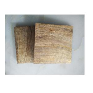 Posavasos de madera para alfombrillas de vidrio de agua y almohadillas y vajilla decorar posavasos de madera sin pulir - Product Image 1