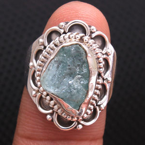 Collection spéciale Pierre de soleil Apatite Aigue-Marine Tourmaline Herkimer Bague en argent sterling 925 avec pierres précieuses faites à la main - Product Image 4