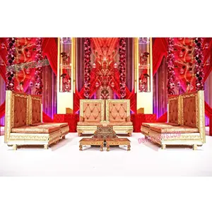 ヒンドゥー教の結婚式の曼荼羅の低い椅子セット、美しい結婚式の曼荼羅の椅子セット、ロイヤルインドの結婚の曼荼羅の椅子
