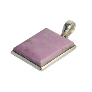 Pendentif et breloque en argent sterling 925 fait à la main belle pierre précieuse de phosphorite véritable avec placage au rhodium et à l'argent - Product Image 1