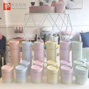 Custom Kraft Paper Handmade Soy Wax Luxury Candle Glass Jar Box Tube Packaging For Gift