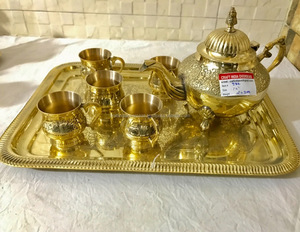 Service à thé traditionnel en laiton - Product Image 1