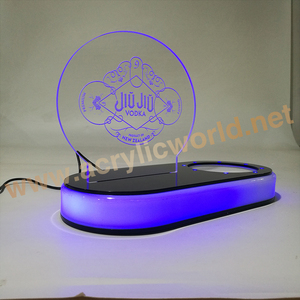 Présentoir LED en acrylique avec couleur et logo personnalisés, support de bouteille de vin écologique pour publicité, idéal pour spiritueux/liqueurs - Product Image 4