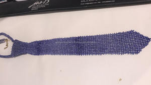 เนคไทหินอัญมณีแทนซาไนต์โบราณของผู้ชายแฟชั่น - Product Image 5