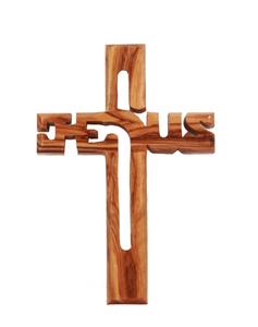 Cruces religiosas de madera de olivo hechas a mano de Belén - Product Image 1