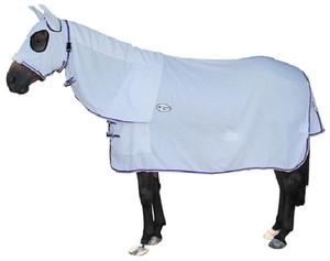 พรมตาข่ายรูปม้าแบบเต็มคอพร้อมฮู้ดแผ่นป้องกันการบินน้ำหนักเบาสำหรับฤดูร้อน - Product Image 1