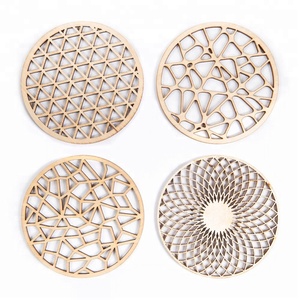 De posavasos de madera para beber | En relieve regalo de navidad | Navidad beber corte láser posavasos - Product Image 2