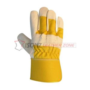 Guantes de Trabajo ISONZ Leather Zone de Piel de Becerro, Anti-Impacto, Anti-Golpes, con Puño Reforzado de Goma y Forro de Algodón - Product Image 5
