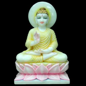 Pure White Natural Marble <b>Buddha</b> Statue Handmade Best Design In Cheap Price For Home And Temple Decoration For Worship Purpose. - Product Image 3