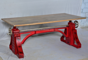 Antique-Style <b>Industrial</b> Foldable <b>Bar</b> <b>Table</b> Crank Mechanism Durable Iron Metal Home <b>Bar</b> Hotel Use Commercial Dining Furniture - Product Image 4