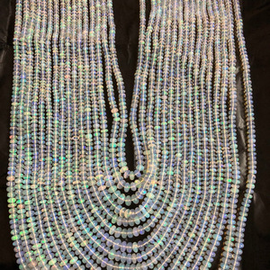 Cuentas de piedras preciosas Rondelle lisas de ópalo etíope Natural de 2mm y 4mm para fabricación de joyas al mejor precio al por mayor en línea Alibaba - Product Image 1