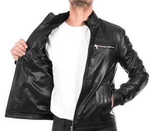 Streetwear léger veste en cuir PU hommes printemps respirant conception Easywear doux au toucher décontracté ville rue équipement d'équitation - Product Image 4
