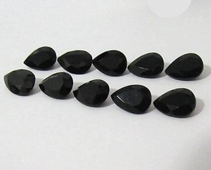 Pera facetada de ónix negro Natural de 6mm y 8mm, precio de piedras preciosas al por mayor sueltas del fabricante, proveedor de piedras semipreciosas en línea - Product Image 1