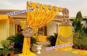 Accessoires de décoration de mariage indien mariage doré accessoires de Style paon décor fabricant de décoration de mariage de Style différent - Product Image 5