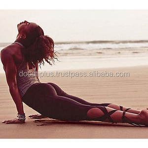 custom OEM tie down gym leggings - Product Image 1
