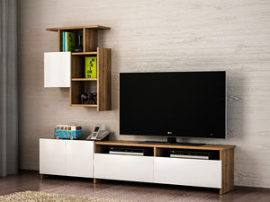 Unidad de TV de aglomerado de madera moderna superventas Diseño exclusivo de mariposa blanco nuez de lujo para el hogar Oficina Comedor para sala de estar - Product Image 3