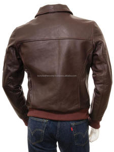 Vestes en cuir pour hommes de haute qualité en cuir véritable, chaudes pour l'hiver, à col montant, doublure antibactérienne, vente chaude - Product Image 2