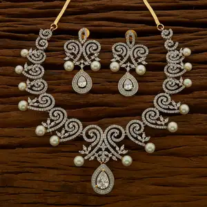 CZ Wholesale necklace set manufacturer and exporter worldwide and fancy artificial indian jewellery wholesale in mumbai - 54654