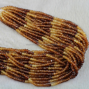 Loose Gemstone Hessonite Garnet <b>Assorted</b> Stone <b>Beads</b> Strand - Product Image 4