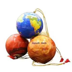 Planeet Aarde Hand Geschilderd Kerst Decoratie Bal Ornament Deco Papier Mache