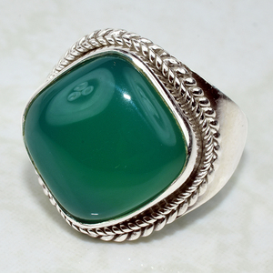 Anillos de plata de ley 925 con forma de cojín, joyería hecha a mano, al por mayor - Product Image 3