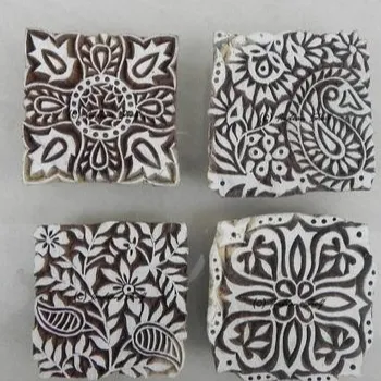 Holz indische handgeschnitzte dekorative textilien gefertigt block druck stempel stoff block
