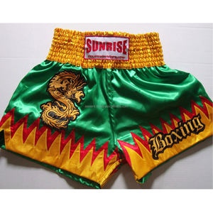 Pantalones Cortos de Boxeo y Muay Thai Personalizados al por Mayor de Flames para Hombre, Satinados, Ligeros, Transpirables, Unisex - Product Image 4