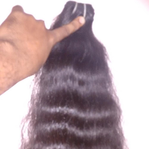 Cheveux bruts indiens vierges à ondulation profonde 100%. Extension de cheveux bruts sans perte de cheveux humains de l'Inde - Product Image 1