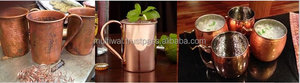Set of 2 Pcs Excellent Quality Hammered Finished Copper <b>Beer</b> Mugs With Straws Shot Glass and Spoon for Bar Hotel Drink Ware Item - Product Image 4