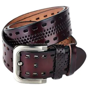 Hot Models Manufacturers Wholesale Men Pin Buckle Two layer Cowhide Leather Belt All match Business Casual High quality Belt