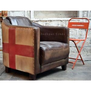 Canapé une place Chesterfield moderne sérigraphie Design en cuir JTX-1088 modèle Jodhpur tendances style américain pour salon - Product Image 1