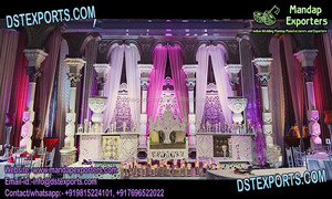 El matrimonio moderno recepción etapa de decoración última boda del fabricante de boda real escenario - Product Image 4