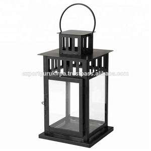 Decoraciones navideñas Linternas de metal de hierro con soporte de vela para decoración del hogar - Product Image 4