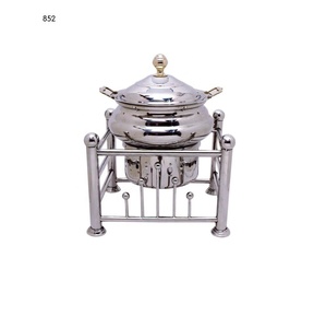 Calentador de comida de Buffet de diseño hecho a mano, plato de frotamiento para servir, banquete de boda, Catering, plato de servidor de Buffet usado, pulido brillante - Product Image 1