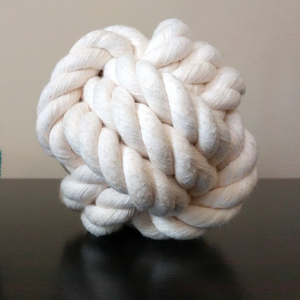 HandmadeLarge <b>Ball</b> // All Natural Cotton Rope <b>Dog</b> Toy - Monkey's Fist Knot - Product Image 1