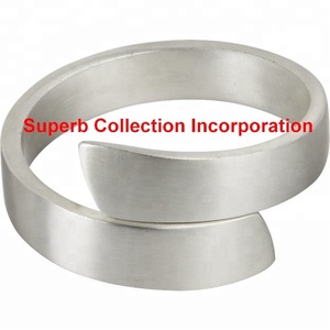 Pewter and Brass Napkin <b>Ring</b> <b>Plain</b> Metal Stocked Feature - Product Image 2