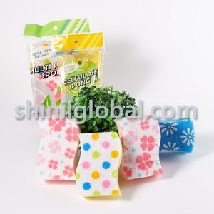 SSG-9 de lavado de flores con estampado de lunares, esponja de cocina con almohadillas de fregado, nuevo diseño - Product Image 6