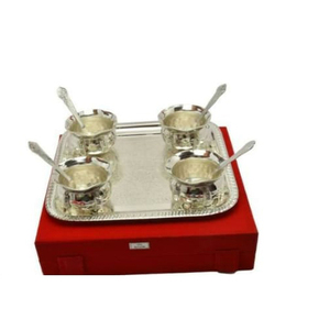 Exclusivo Diwali regalos corporativos especiales-Juego de Pooja Thali bañado en Oro de latón - Product Image 1