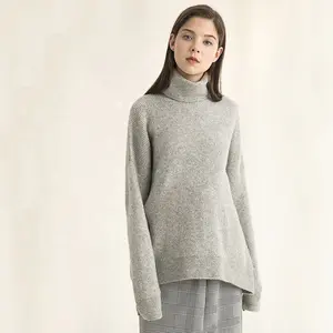 Оригинальный вязаный свитер с высоким воротником онлайн