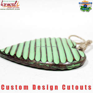 Colored Carved Wood <b>Heart</b> <b>Wooden</b> <b>Heart</b> Decoration of Green Color Christmas Decorations - Product Image 4