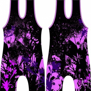 Singlets de Lucha Libre de Poliéster/Algodón Estampados Personalizados de Talla Grande - Ecológicos y de Secado Rápido - Product Image 1