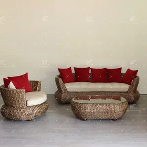 Thiết Kế Tuyệt Vời Bộ Sofa Lục Bình Nước Tự Nhiên Cho Đồ Nội Thất Trong Nhà